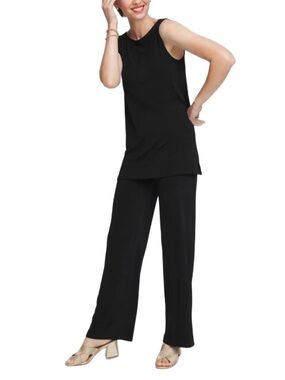 Chicos Travelers No Tummy pull on pants. Black. Size 8P (Chicos 1).
